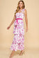 Blush and Bloom Floral Print Tiered Midi Dress