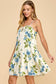 Darling Floral Print Dress with Adjustable Straps