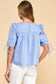 Breezy Bay Pleated Puff Sleeves Top
