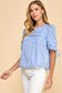 Breezy Bay Pleated Puff Sleeves Top