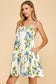 Darling Floral Print Dress with Adjustable Straps