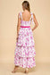 Blush and Bloom Floral Print Tiered Midi Dress
